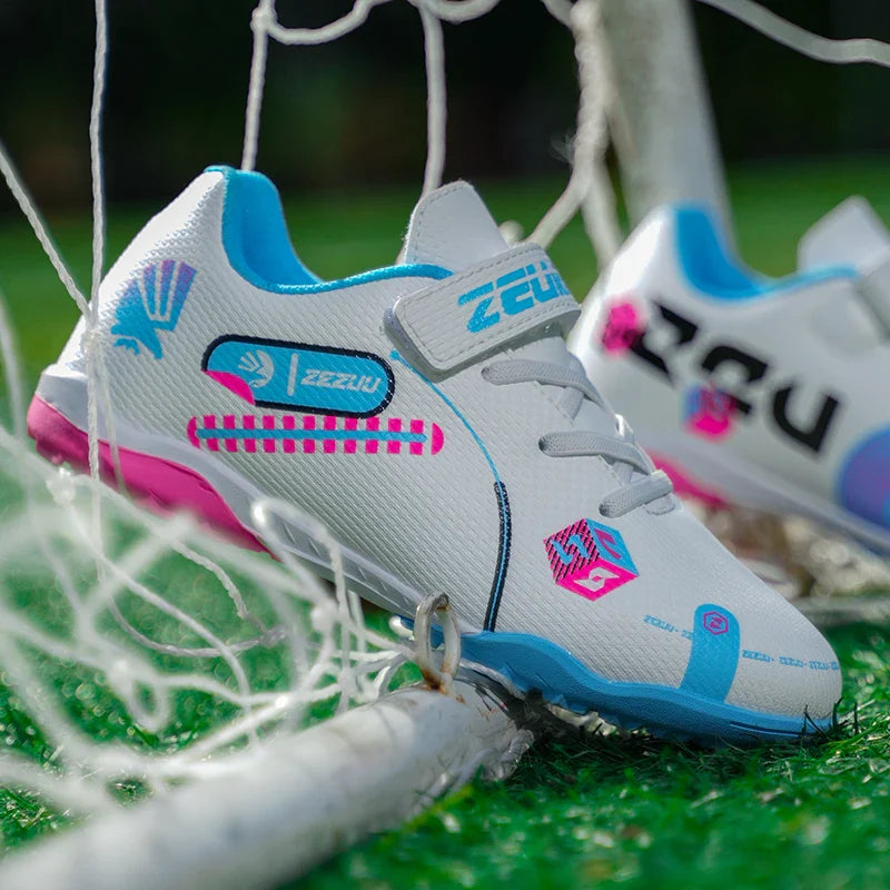 Kids Soccer Cleats Unisex Child Turf Soccer Shoes Indoor Youth Football Boots Artificial Ground Trainning Futsal Sneaker Outdoor