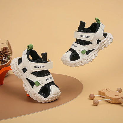 2026 New Summer Children Sandals For Boys Mesh Breathable Kids Sport Shoes Soft Sole Fashion Toddler Boys Beach Sandals EU21-30