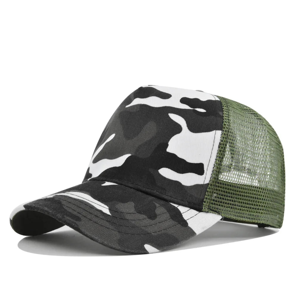 Fashion SunHat Outdoors Trucker Hat Cotton Mesh BreathableBaseball Cap Women Men Summer Sunshade MeshCap Truck Hat Cap Wholesale