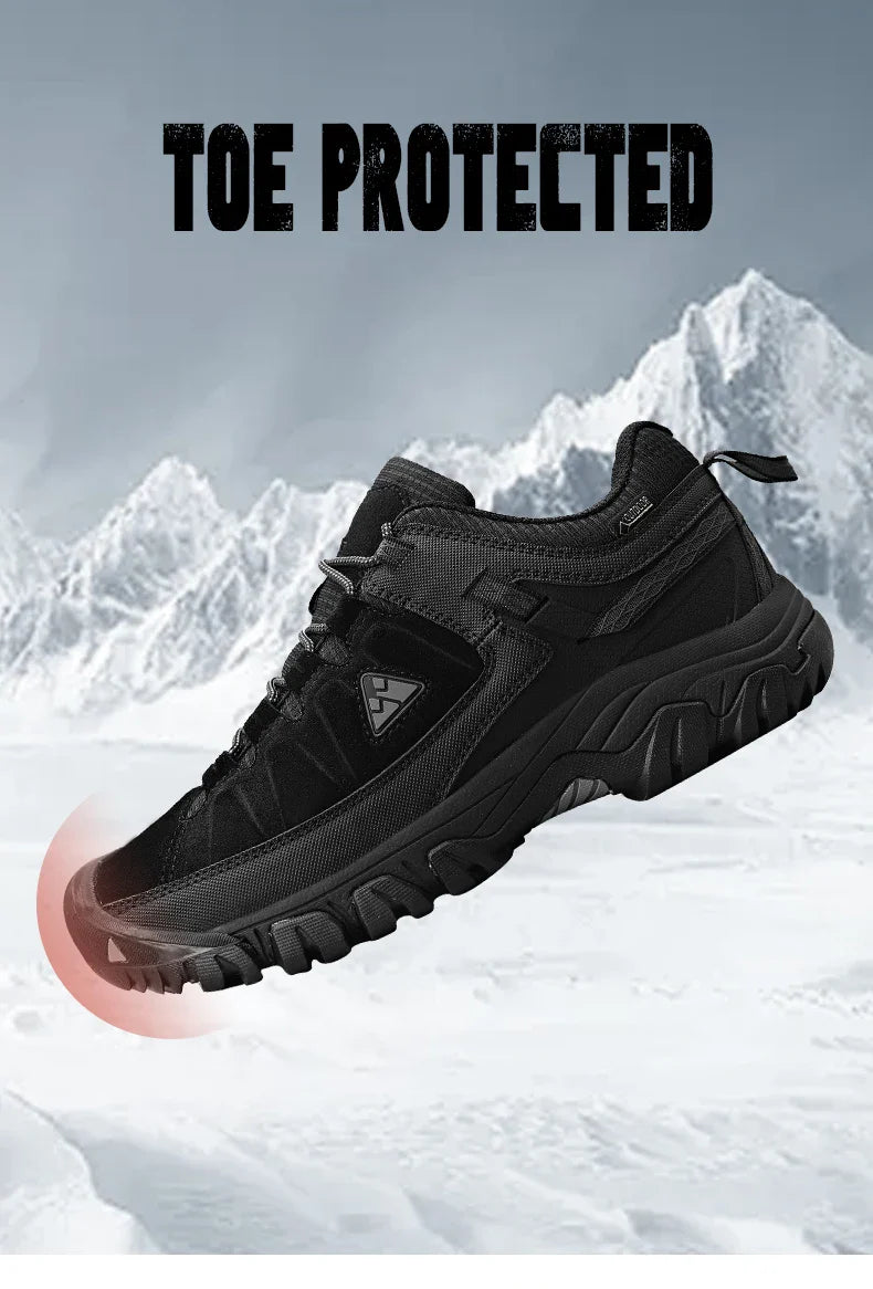 High Quality Men Hiking Shoes Durable Leather Climbing Shoes Outdoor Walking Sneakers Rubber Sole Factory Outlet