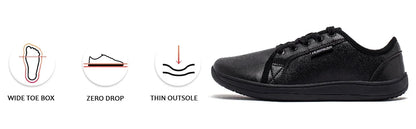 Minimalist Shoes for Men Women Wide Toe Barefoot Zero Drop Shoes Casual Artificial Leather Lightweight Walking Sneakers