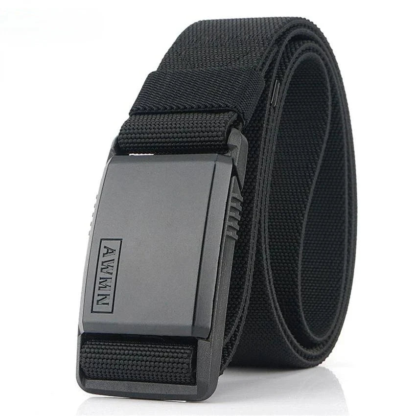 2026 New Fashion Nylon Belt  Magnetic Buckle Adjustable Belts For Men Elastic Belts High Quality Wear-resistant Training Belt