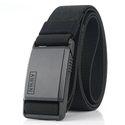 2026 New Fashion Nylon Belt  Magnetic Buckle Adjustable Belts For Men Elastic Belts High Quality Wear-resistant Training Belt