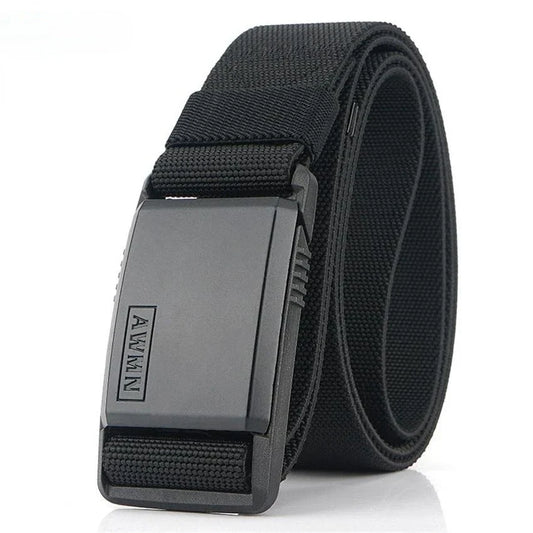 2026 New Fashion Nylon Belt  Magnetic Buckle Adjustable Belts For Men Elastic Belts High Quality Wear-resistant Training Belt