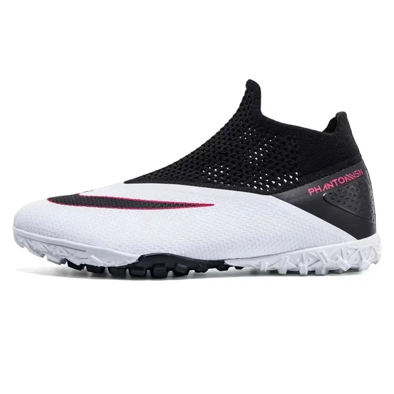 Big Size 49 48 Pro Soccer Boots Long Short Spikes Ankle Boots Children PU Leather Soccer Training Sneakers Outdoor Football