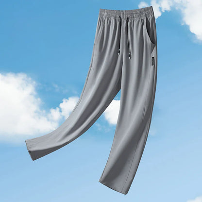 Running Pants Cooling Summer Ice Silk Pants Soft Stretchy Pant Loose Casual Quick-Dry Workout UV Protection Lightweight Trousers