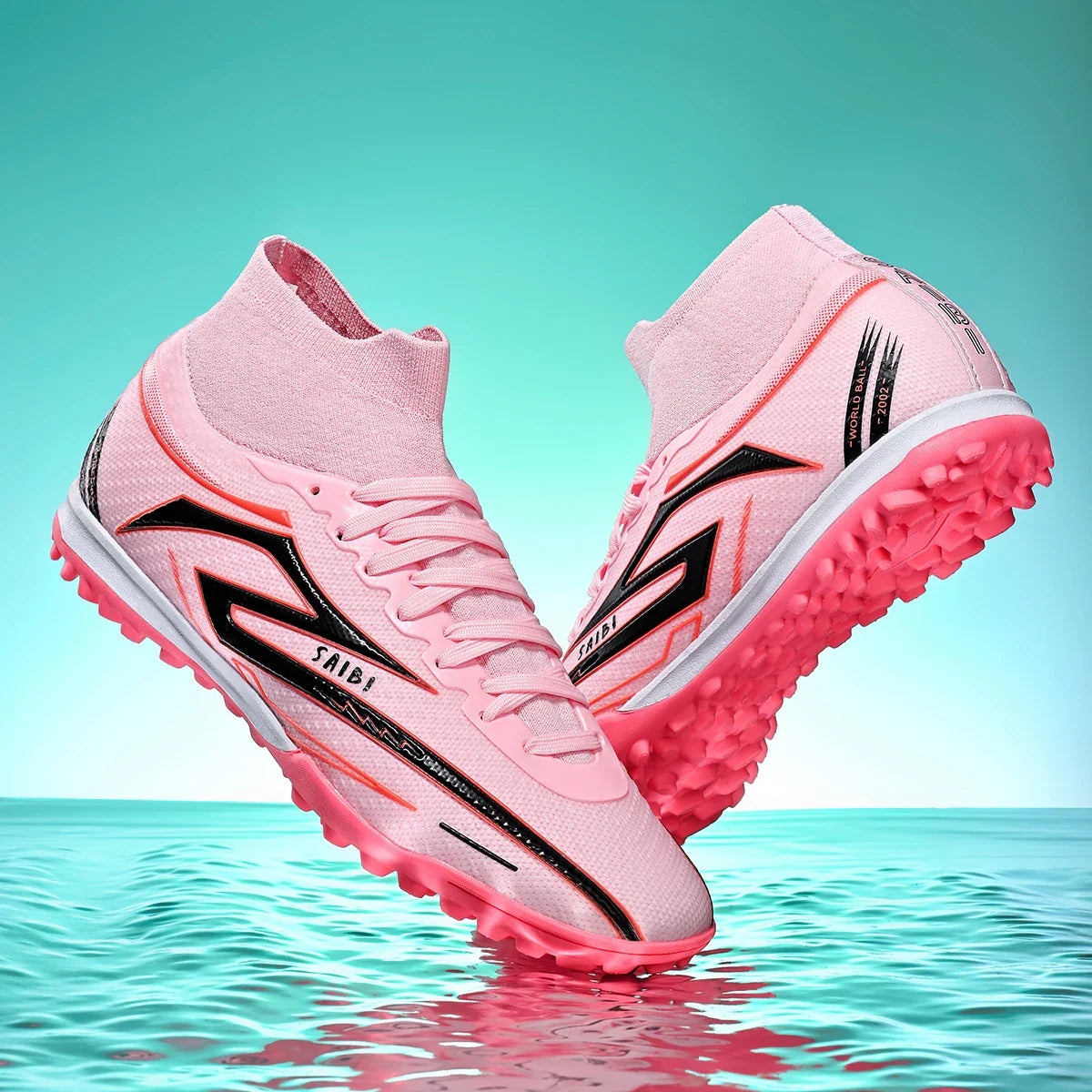 TF Turf Soccer Cleats Breathable Material Comfortable Fit Non-Slip Durable Rubber Sole Professional for Training
