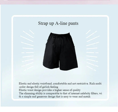 Casual Linen Shorts Women Gym Workout Shorts Cotton Shorts Summer Big Size Loose Home Beach Hot Lace Up Shorts