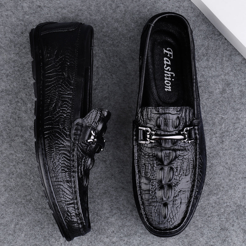 Genuine Leather Men Casual Shoes Luxury Brand New Mens Loafers Moccasins Breathable Slip on Black Driving Shoes Plus Size 37-45