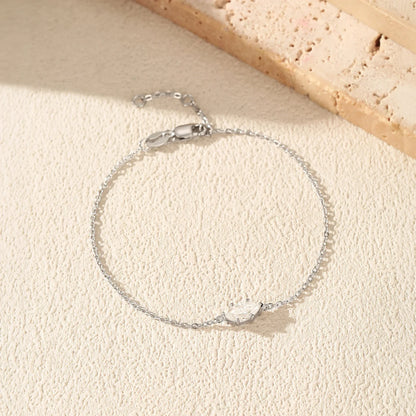 0.5CT Marquise Cut Moissanite 925 Sterling Silver Fashion Lab Diamond Link Chain Bracelets For Women Fine Jewelry Gift