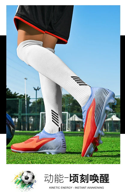 New Football Shoes Professional Low-top Soccer Field Cleats Outdoor Breathable Athletic Spikes Youth Boys Football Shoes Unisex
