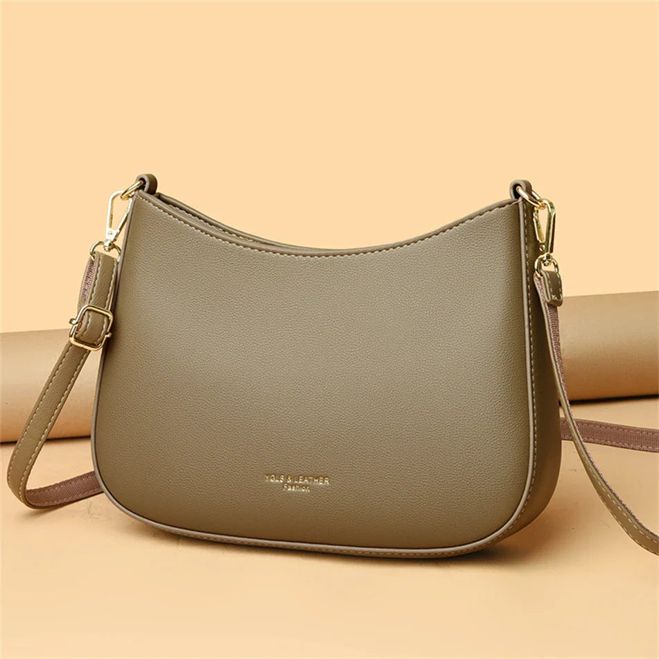 High Quality Underarm Shoulder Bags for Women 2024 Solid Color New Texture Leather Crossbody Bag Luxury Designer Handbags Sac