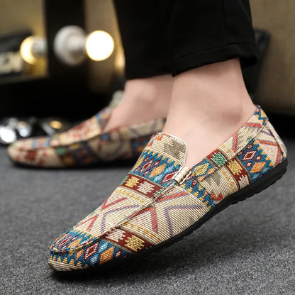 Summer Outdoor Men's Casual Shoes Breathable Man Loafers Lazy Shoes Comfortable Walking Sneakers Non-slip Flats Driving Shoes