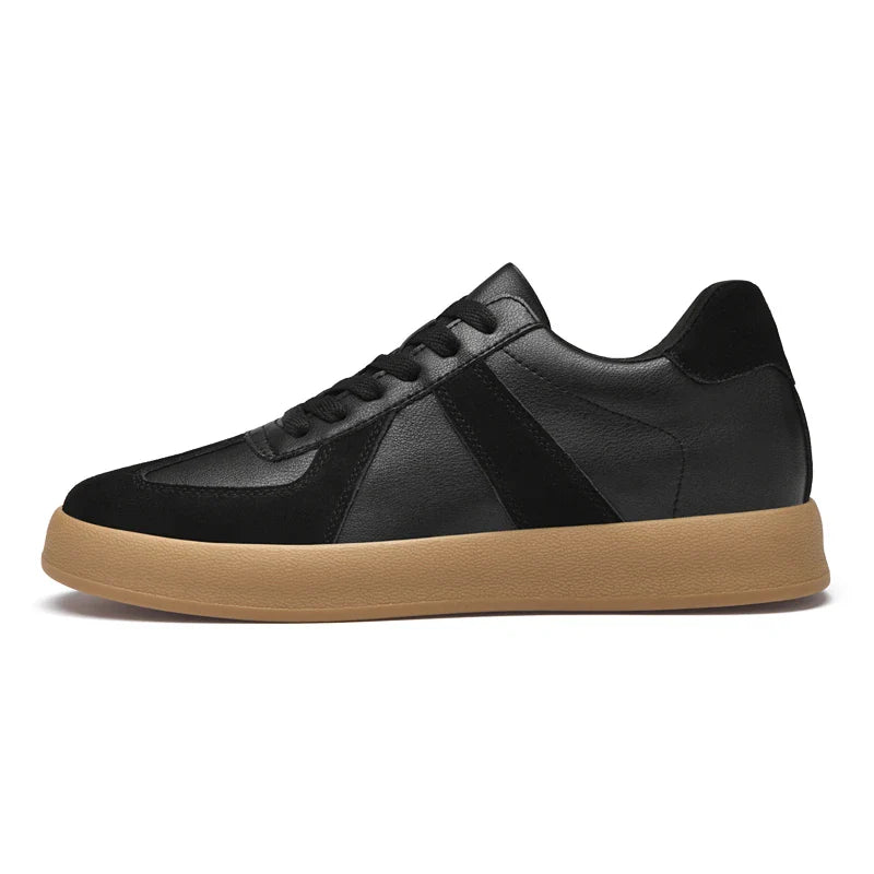Invisible Height-Increasing Shoes 8cm German Training Shoes for Men, Summer Breathable Casual Sneakers, Genuine Leather Retro Versatile Forrest Gump Shoes 6cm