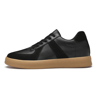 Invisible Height-Increasing Shoes 8cm German Training Shoes for Men, Summer Breathable Casual Sneakers, Genuine Leather Retro Versatile Forrest Gump Shoes 6cm