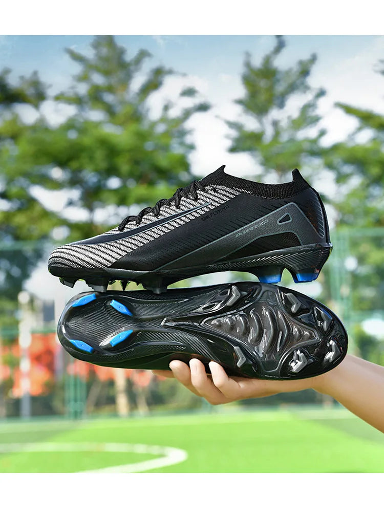 New High-Top Soccer Shoes Professional Training Football Boots TF/FG Non-Slip Soccer Sneakers Outdoor Grass Soccer Shoes