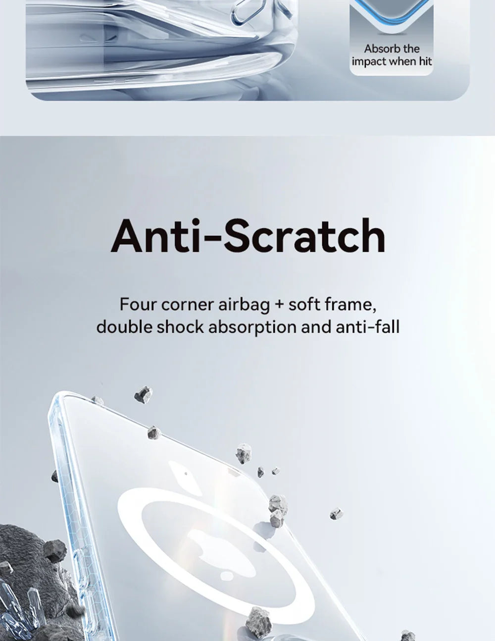 Magnetic Transparent Case For iPhone 15 14 13 Pro Max Case For Magsafe Wireless Charge Shockproof Cover Anti-fall