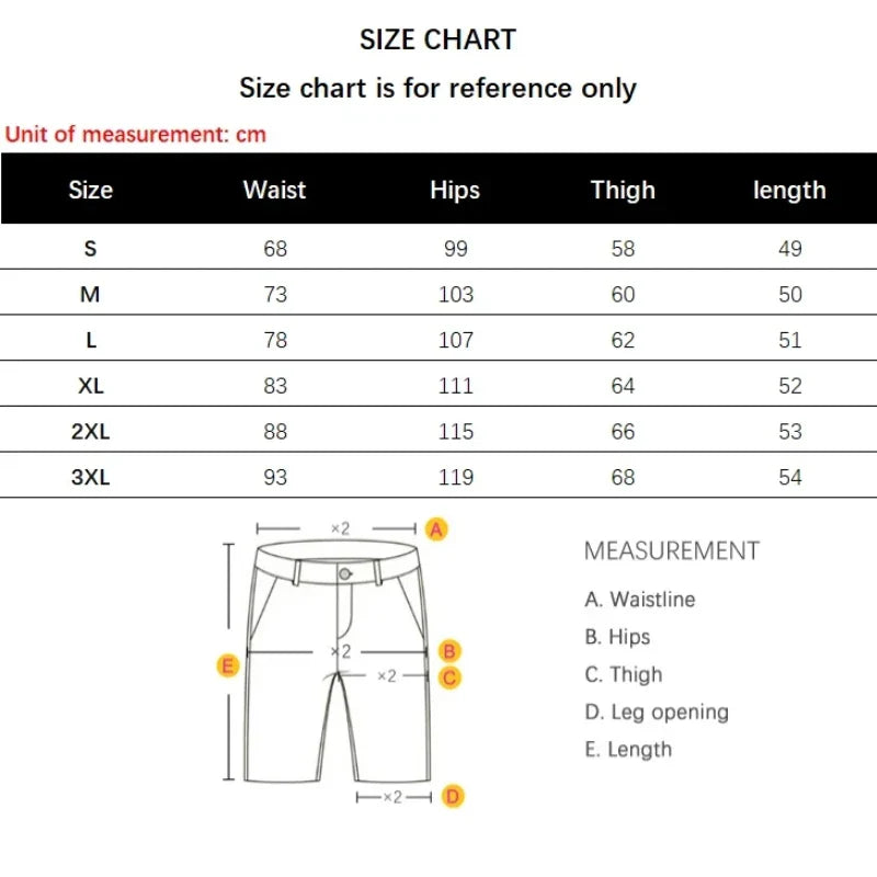 Summer Retro Fashion Denim Shorts for Men Loose Straight Leg Multi-pocket Short Jeans With Elastic Waist and Drawstring Male