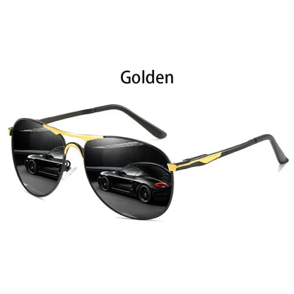 Luxury Oversized Metal Pilot Sunglasses Men Women Driving Fishing Sun Glasses Male Female Sunglass Man Eyewear