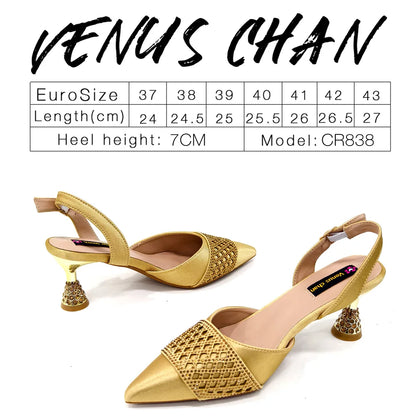Elegant Nigerian Women’s Wine Colour Heeled Shoes and Rhinestone Handbag Set – Italian Design for Parties and Weddings