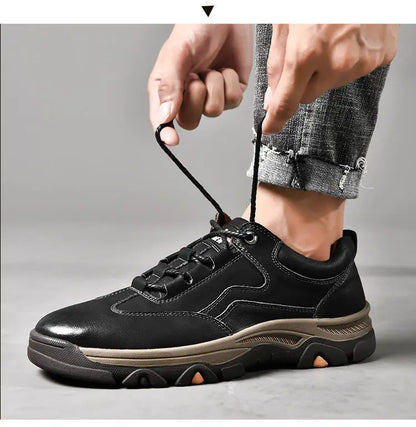 2024 Business Comfort Men's Shoes Simple versatile leather footwear Casual outdoor anti slip loafers male new comfortable flat