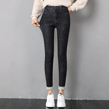 Thermal Jeans Winter Snow Warm Plush Stretch Jeans