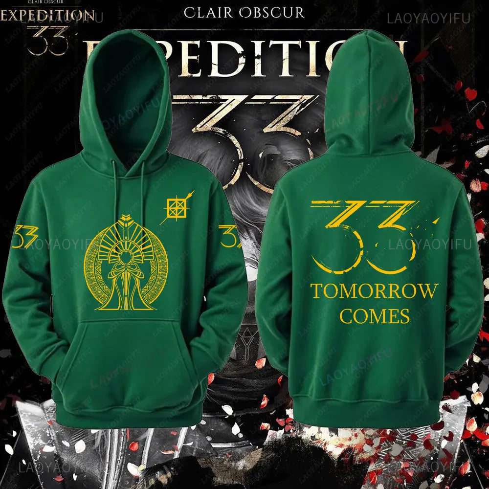 Expedition 33 Men Women Hoodies Dark Fantasy Pullovers Rpg Gamer Expedition 33 Hooded Lover Gift Video Game Graphic Sweatshirt