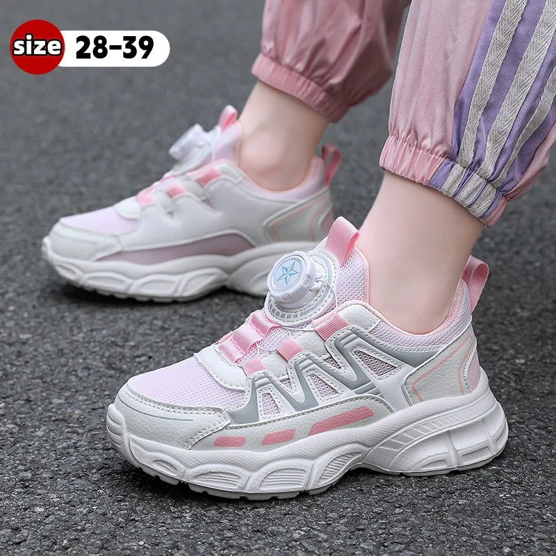 Spring and autumn children's shoes girls' school students leisure sports running shoes basketball children outdoor tennis shoes