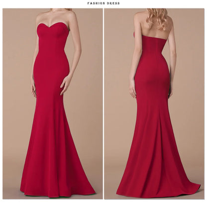 Elegant Women Cocktail Prom Strapless Bridesmaid Dress Royal Blue Graduation Party Classic Evening Dresses Summer 2025