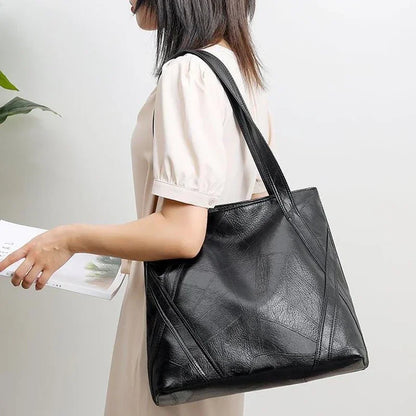 PU Zipper High Quality Women's Shoulder Bag 2024 Soft Faced  Large Capacity Fashionable Commuting Women's Shoulder Bag