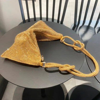 luxury Designer hobo shoulder bag handmade Shining Rhinestones Evening clutch Bag Purse Crystal Purses and handbag Hobo Bags