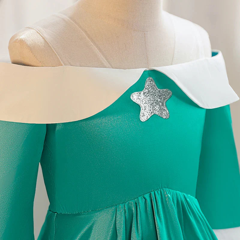 Summer Green Rosalina Dress Girls Costume 2026 Girls princess elegant Gown Children Birthday Party Carnival Fancy Outfit