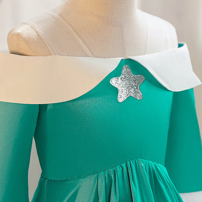 Summer Green Rosalina Dress Girls Costume 2026 Girls princess elegant Gown Children Birthday Party Carnival Fancy Outfit