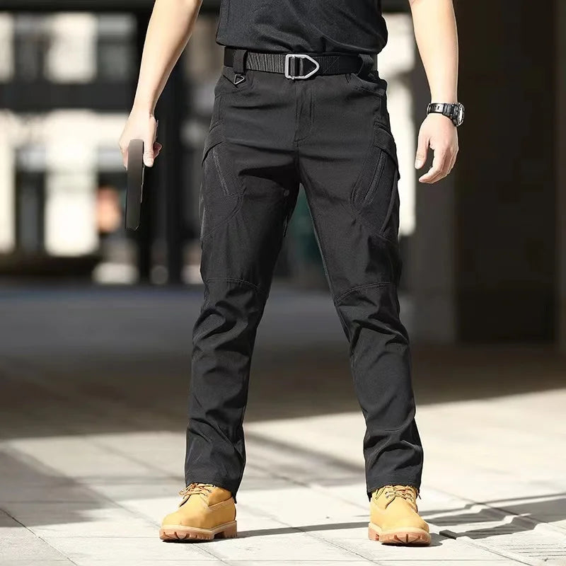 Cargo Pants Men's Outdoor Waterproof Combat Military Trousers Work Joggers Hiking Camping Climbing Elastic 5XL