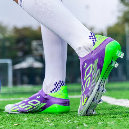 X2517 Slip-on F50 Mens Football Boots Boys FG/TF Training Studded Fast Soccer Cleats Pro Non Slip Football Shoes for Man 35-45