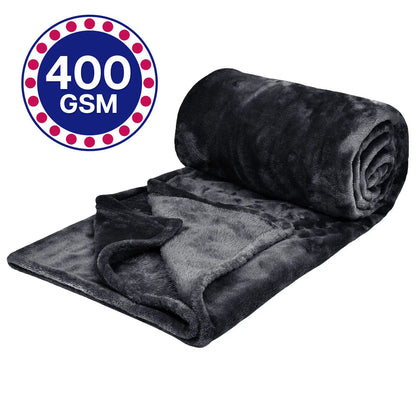 Fleece Blanket Solid Throw Blankets for Couch & Bed, Plush Cozy Fuzzy Blanket Super Soft & Warm Blankets for Fall and Winter