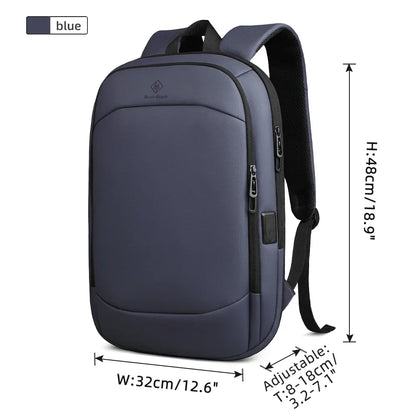 Business Backpack for Men 17 Inch Laptop Backpack with USB Port Slim Expandable Waterproof Travel Bag Large Work Computer Bag