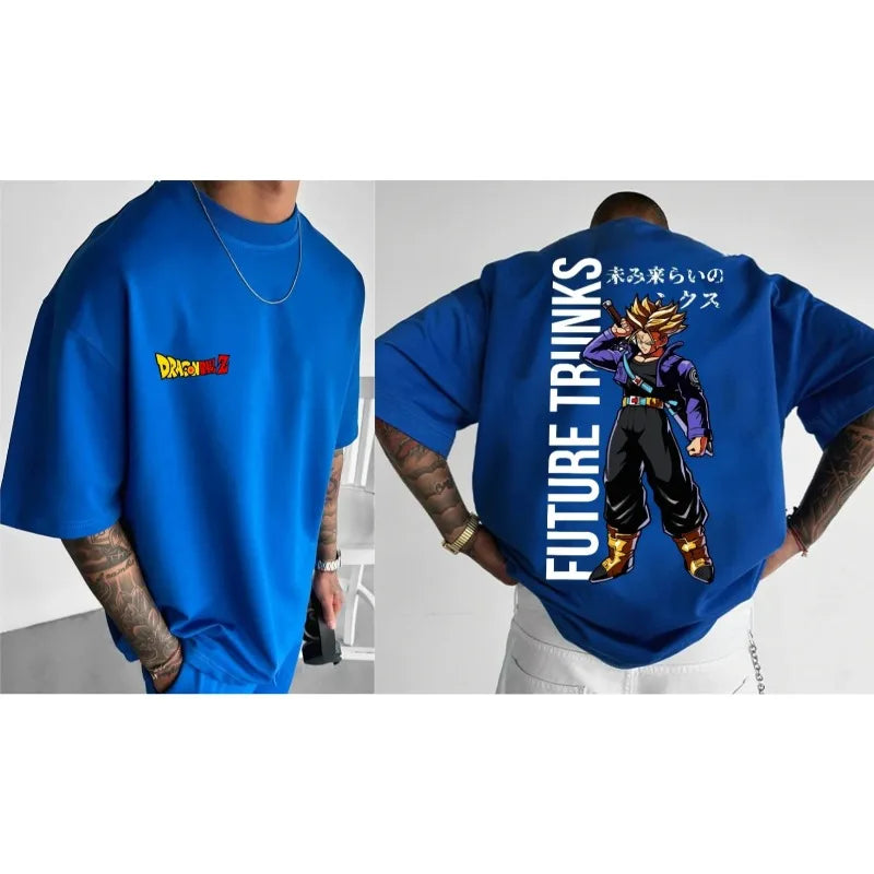 Animation Double-sided Printed T-Shirt Summer New Men's and Women's Casual Harajuku Plus Size Short Sleeve Top