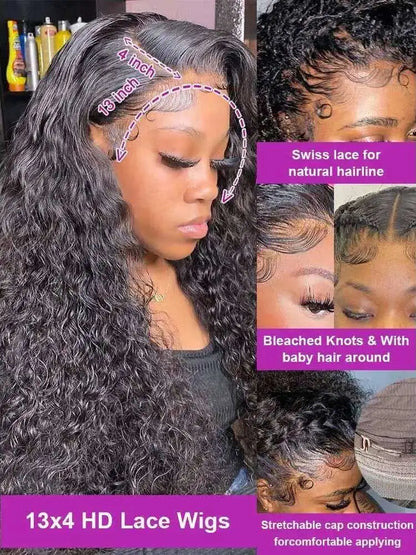 250% Density 13x6 Hd Transparent Jerry Curly Lace Front Wig Brazilian Lace Frontal Wig 13x4 Pre Plucked Lace Human Hair Wigs
