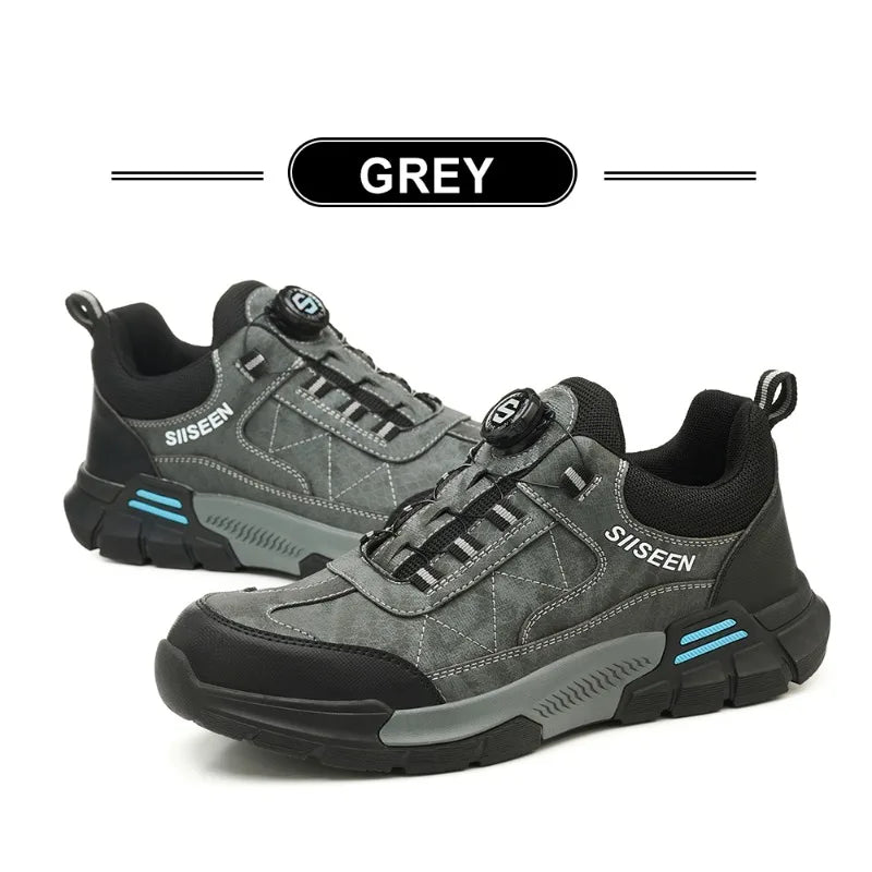 New men's safety shoes, puncture resistant work shoes, men's protective shoes, wear-resistant work boots  Tactical Boots