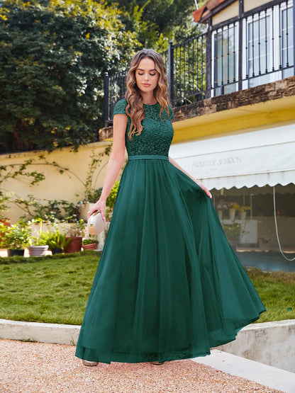 Pearl Pink Chiffon Lace Bridesmaid Dresses Sweetheart Long Evening Gowns With Sashes Formal Occasion Party Prom Vestido De Festa