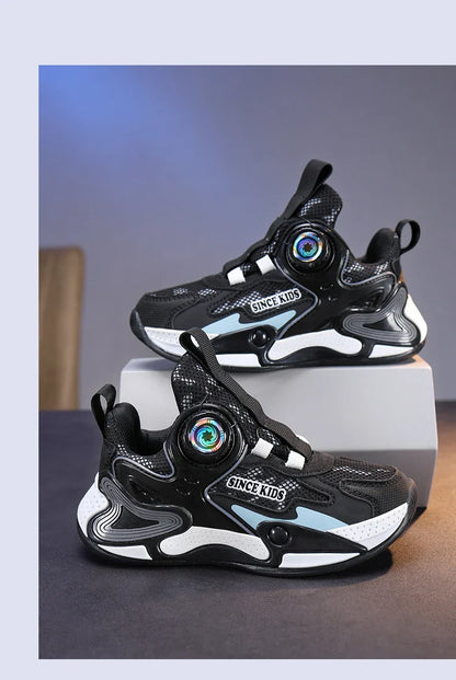 Children Fashion Sneaker Boys Casual Shoes Leather Flat Student Walking Shoes Outdoor Girl Basketball Sports Footwear