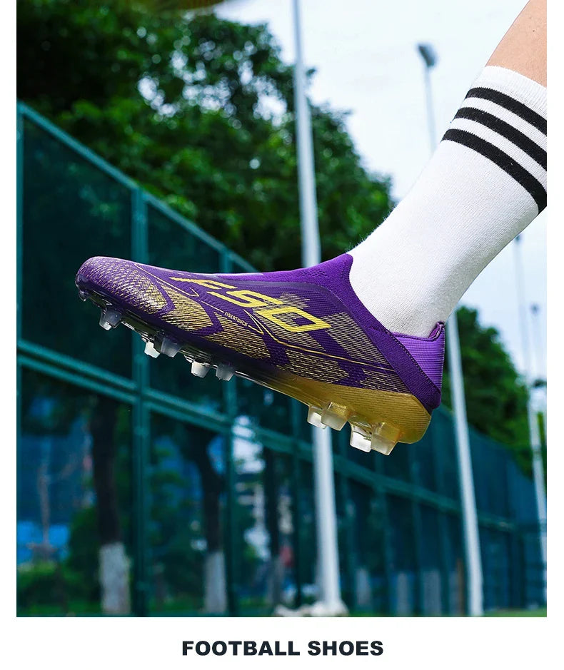 New Men Soccer Shoes Match Football Boots Non-Slip Boys High-quality Outdoor Sneakers Grass Cleats Hot-selling High-top Light