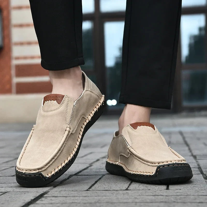 Spring Handmade Men Shoes Casual Comfortable Men Slip On Loafers Men Walking Flats Hot Sale Moccasins Tooling Shoes Sneakers