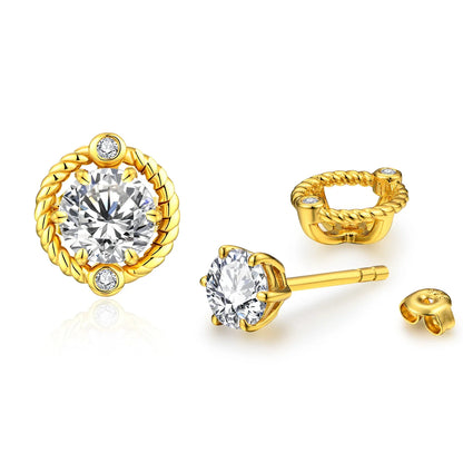 Fashion D Color Moissanite Earrings Real 925 Sterling Silver Passed the Diamond Tester Earrings for Women for Gilft New