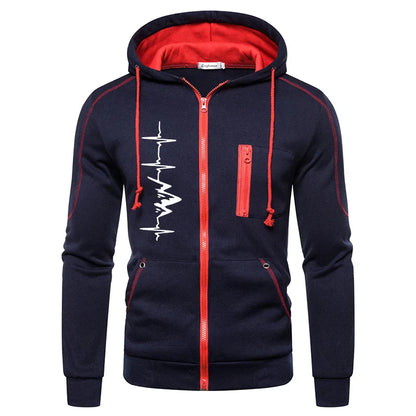 High Quality Autumn Winter Outdoors Hoodie Daily Men's Clothing Jogging Casual Sports Single Piece Zipper Jacket and Sport Pants