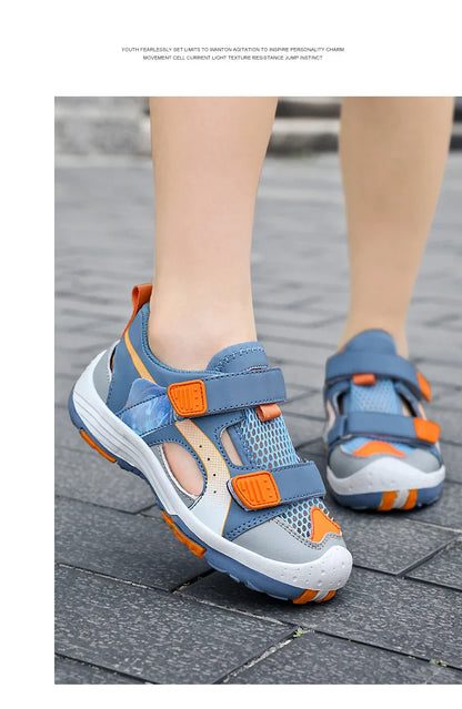 Boys Soft Sandals Fashion Children Shoes Solid Color Baby Sole Anti-slip Anti collision outdoor Girls Sandalias Flat Beach