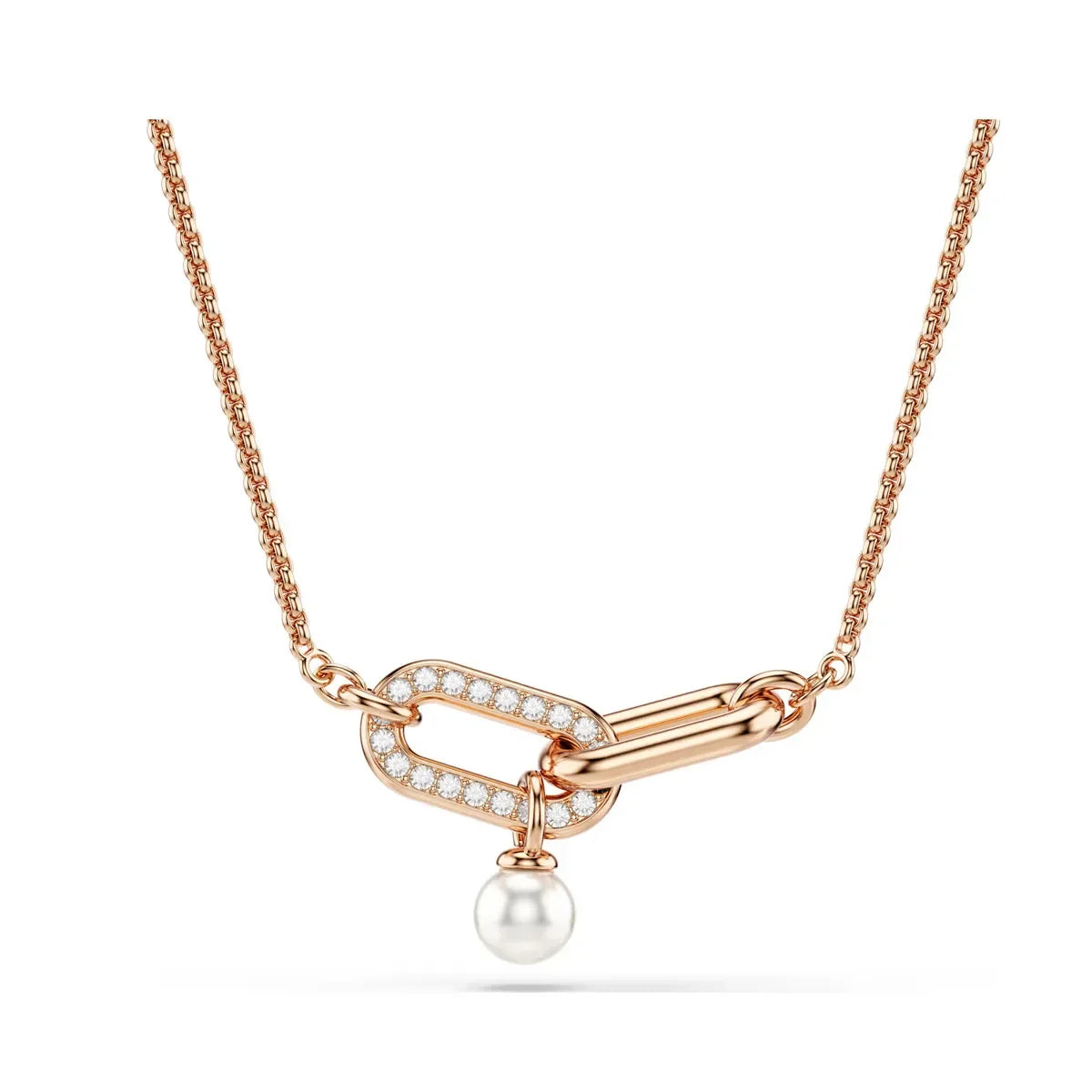 New Jewelry Fashion Unique Chain with Pearl Necklace Long Earrings Bracelet Ring Luxury Brand Jewelry Set Memorial Gift
