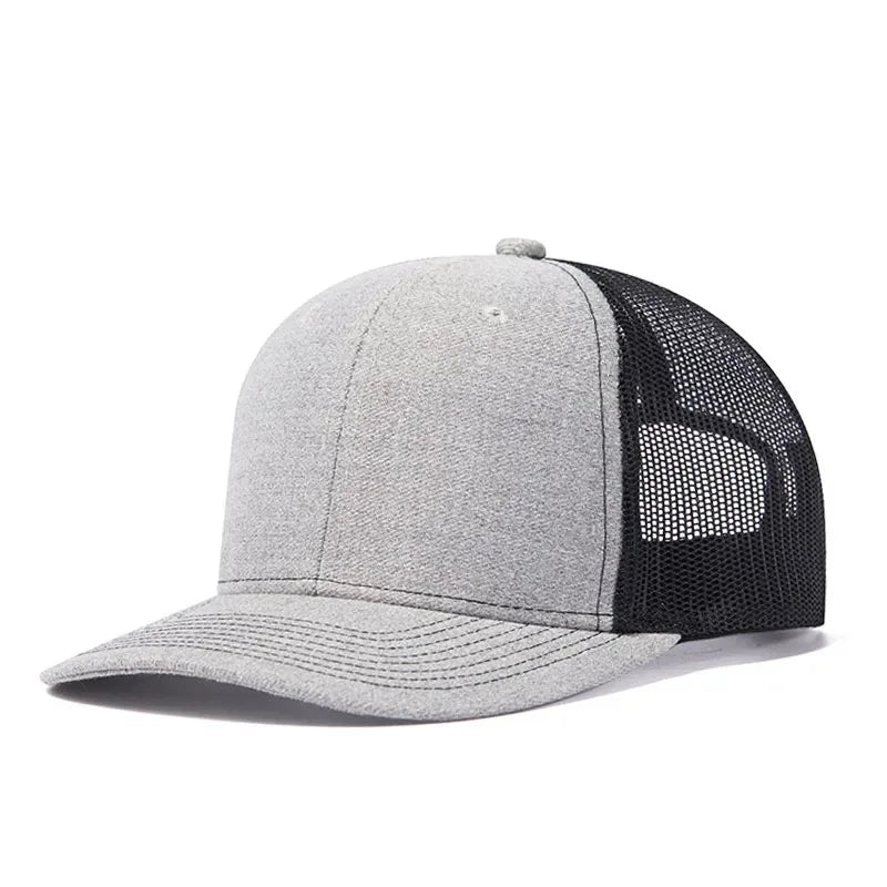 Custom embroidered logo hat Men's and women's mesh cap cotton baseball cap design DIY picture printing logo hat Summer sun hat