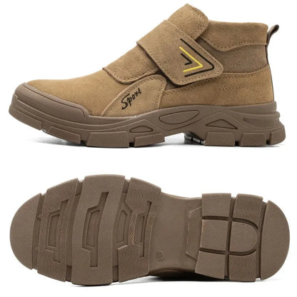 Construction Work Boots Anti-smash Anti-puncture Safety Shoes Men Steel Toe Boots Scald Proof Welding Boots Indestructible Shoes